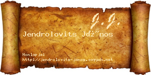 Jendrolovits János névjegykártya